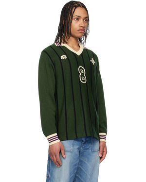 rice nine ten Knitting Checkered Soccer Jersey in Green for Men | Lyst