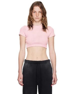 T By Alexander Wang Embossed Logo T-Shirt - Black