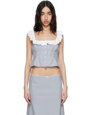 【関税込み】GUIZIO ブルー Dani テリー ミニスコート Chiffon Slit Mini Skirt – Guizio