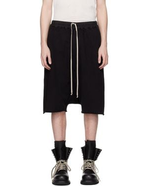 Rick Owens Temple Drawstring Pods Shorts - Black