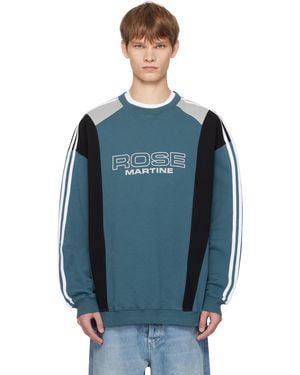 Martine Rose Pull Molletonné Bleu À Panneaux