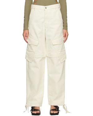 Dion Lee White Parachute Jeans - Natural