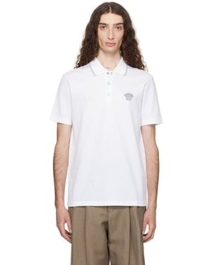Versace Embroidered Polo - White