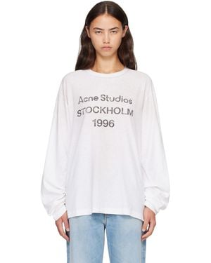 Acne Studios Sprayed '1996' Logo T-Shirt - White