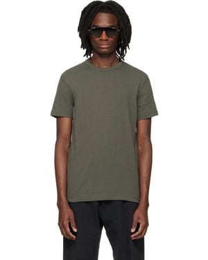 Tom Ford Khaki Cotton Crewneck T-Shirt - Black