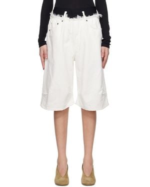 ALAINPAUL Knee Denim Shorts - Black