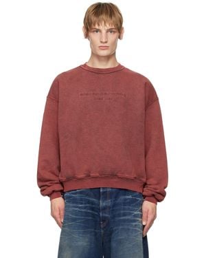 Alexander Wang Embossed Logo Sweatshirt - Red