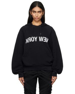 Helmut Lang Distressed Graphic Hoodie - Black