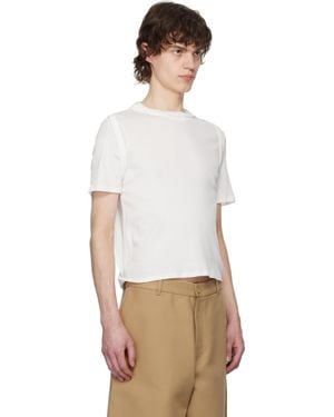 【関税込み】Eckhaus Latta ホワイト Flip Tシャツ Eckhaus Latta Short sleeve t-shirts for Men | Online Sale up