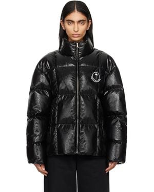 Moncler Genius Moncler X Palm Angels Simoon Faux-Leather Down Jacket - Black