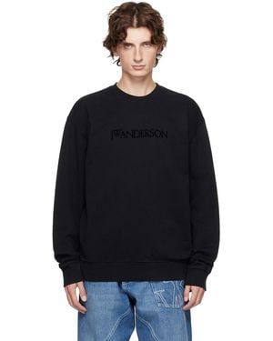 JW Anderson Logo Embroidery Sweatshirt - Black