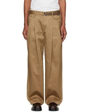 Sacai Cotton Chino Trousers - Natural
