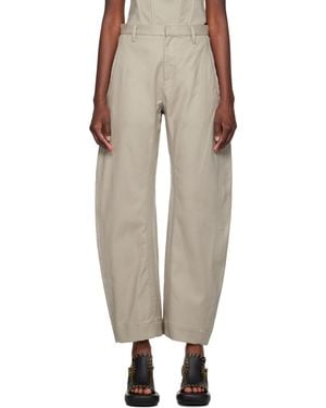 Dion Lee ベージュ Arch トラウザーズ - ナチュラル