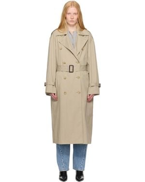TOTEME Khaki Crisp Summer Trench Coat - Multicolour