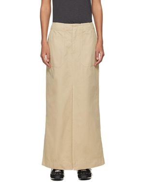 Rag & Bone ベージュ Leyton マキシスカート - ブラック