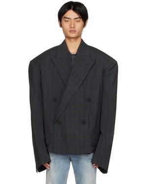 Balenciaga Black Cropped Blazer