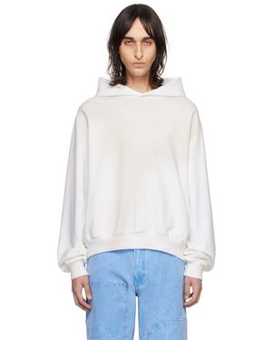 Acne Studios オフホワイト ディストレス フーディ