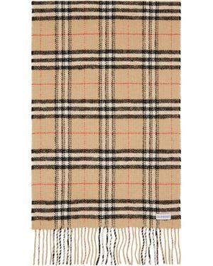 Burberry Écharpe En Cachemire Et Laine À Carreaux - Neutre