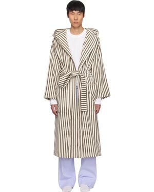 Tekla Off- Terry Hooded Bathrobe - Black