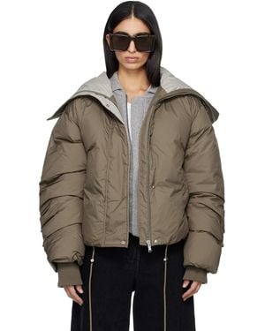 Entire studios Taupe Kelly Down Jacket - Black