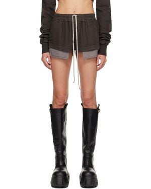 Rick Owens グレー Concordians Fox ボクサー ショートパンツ - ブラック