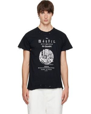HYACYN Distressed Safety Pin T-Shirt - Black
