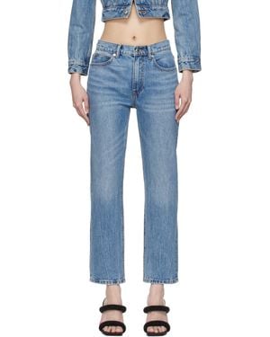Alexander Wang ブルー Og ハイウエスト ストーブパイプ ジーンズ