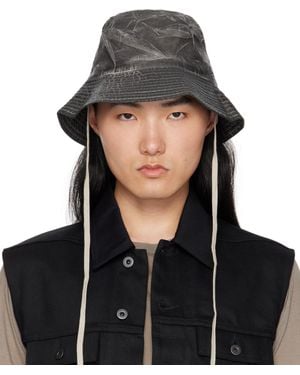 Rick Owens グレー Hollywood Gilligan バケットハット - ブラック
