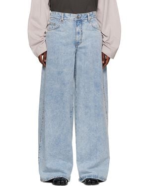 we11done Oversized Low-Rise Jeans - Blue