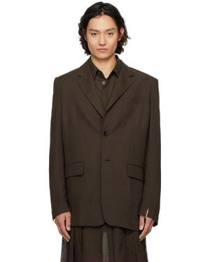 Feng Chen Wang Semi-Transparent Blazer - Black