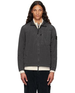 Stone Island ブラック ナイロン メタル ジャケット