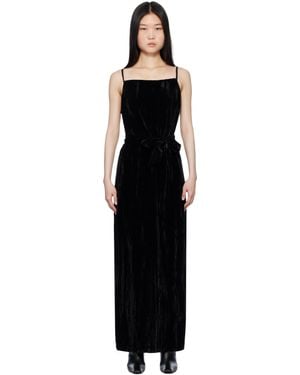 Holzweiler Cygnet Velvet Maxi Dress - Black