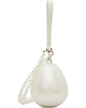 Simone Rocha Off- Pearl Egg Bag - White