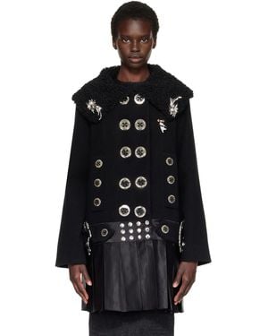Chopova Lowena Fudge Buckle Coat - Black
