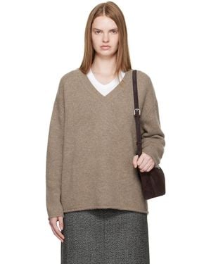 R2W Cecily Cashmere Loose V-Neck Jumper - Multicolour