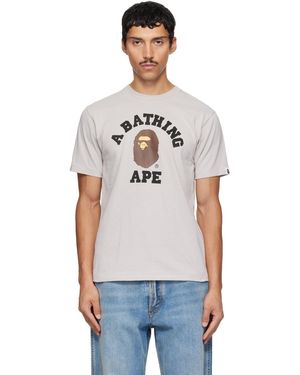 A Bathing Ape College T-Shirt - Gray