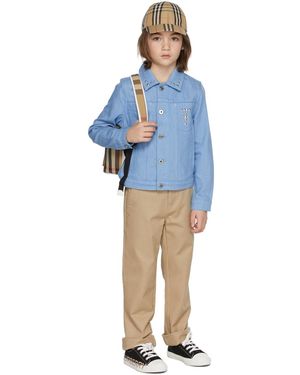 Burberry キッズ｜ブルー モノグラム ジャパニーズデニム スタッズジャケット