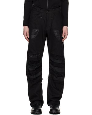 CARNET ARCHIVE Human-Shell Destroyed Jeans - Black