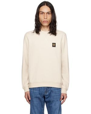 Belstaff オフホワイト ロゴパッチ スウェットシャツ - ブルー