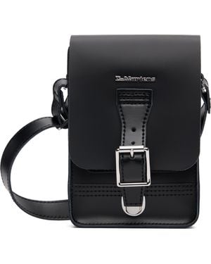 Dr. Martens Sac À Bandoulière Vertical Noir En Cuir