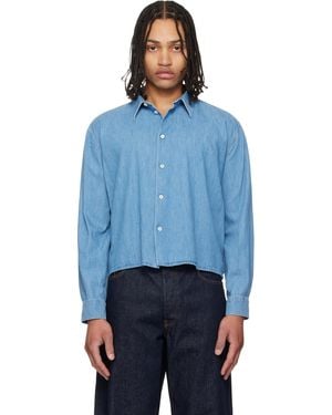 Jil Sander Treated Shirt - Blue