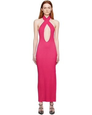 MISBHV Pink Cutout Maxi Dress - Red