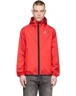 COMME DES GARÇONS PLAY Comme Des Garçons Play X K-Way Hooded Shell Jacket - Red