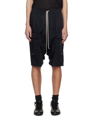 Rick Owens Temple Cargo Pods Shorts - Black