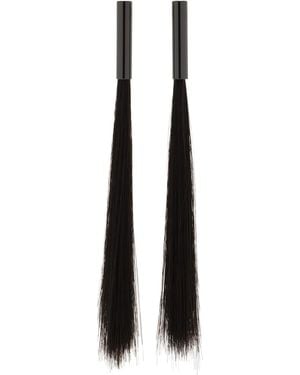 Issey Miyake Hair Strand Earrings - Black