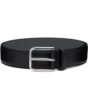 BOSS Ceinture Noire En Cuir Italien À Boucle À Ardillon