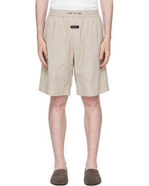 Fear Of God Lounge Poplin Shorts - Natural