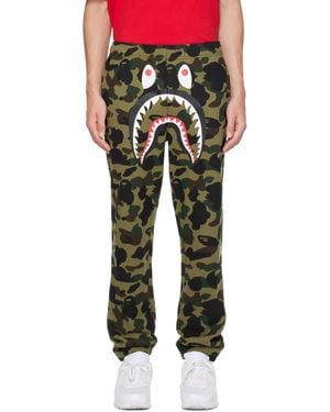A Bathing Ape 1St Camo Shark Joggers - Green
