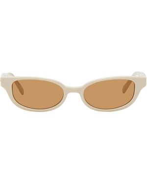 DMY STUDIOS Lunettes De Soleil Romi Blanc Cassé Exclusives À Ssense - Noir