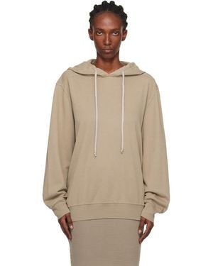 Rick Owens Taupe Concordians Oversized Hoodie - Natural